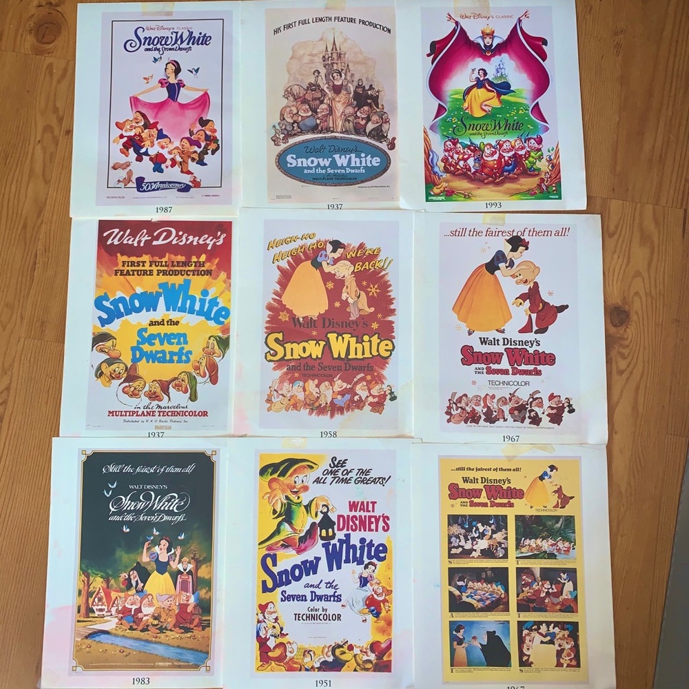 VINTAGE DISNEY PRINTS SNOW WHITE